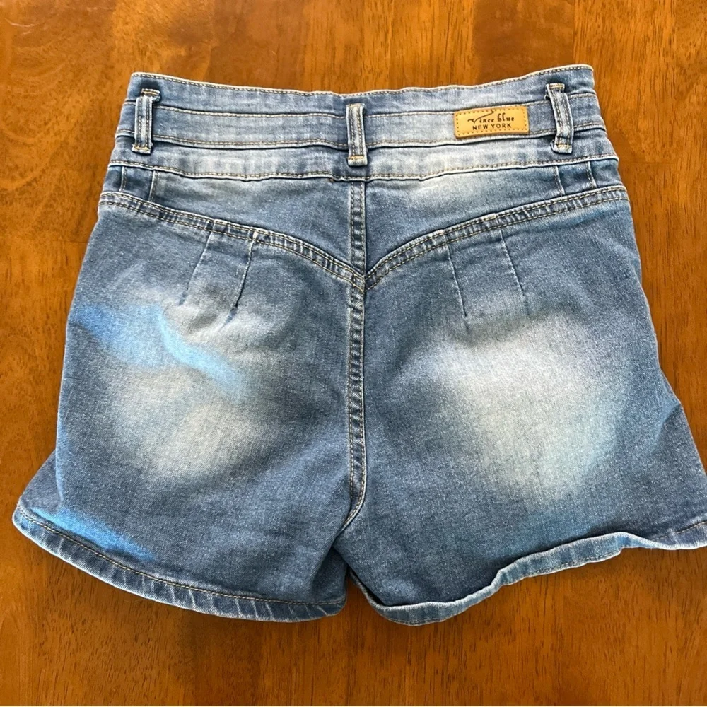 Vince‎ Blue New York women Distressed Denim Short Size 7